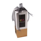 Recycled Paper Food Packaging Wine Box With Lid CE FSC IOS9001 Approval