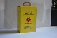 5L 7L Biodegradable Biohazard Sharps Container Yellow Color For Hospital