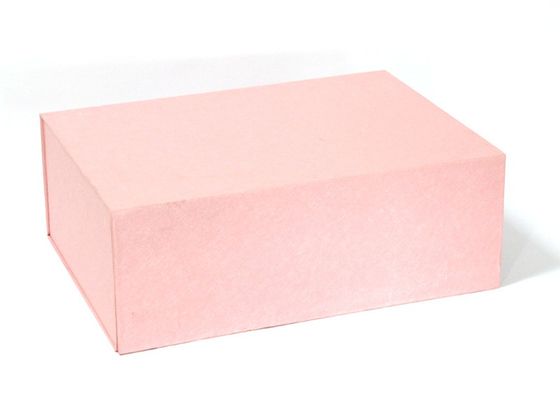 핑크색 사각형 폴드형 재생지 선물 상자